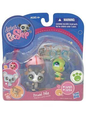Littlest Pet Shop Prized Pets #1823 & #1824 w/ Friend Cards Hasbro Sealed #GS-6